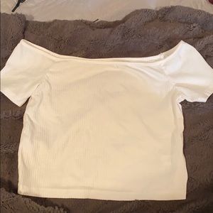 white crop top